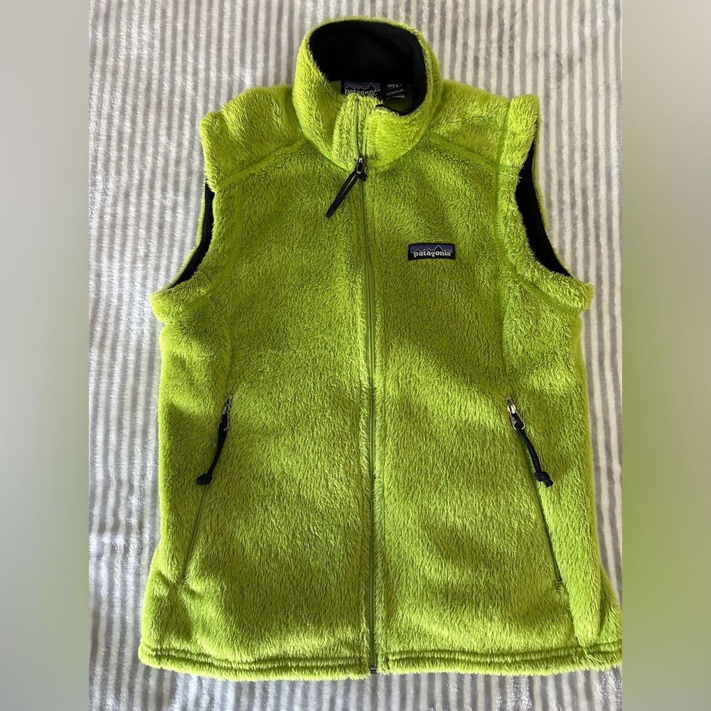 Patagonia Lime Green Fleece Vest